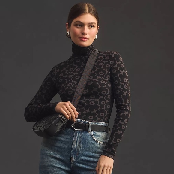 NWT Marimekko Emali Unikko Turtleneck Top - Picture 3 of 6